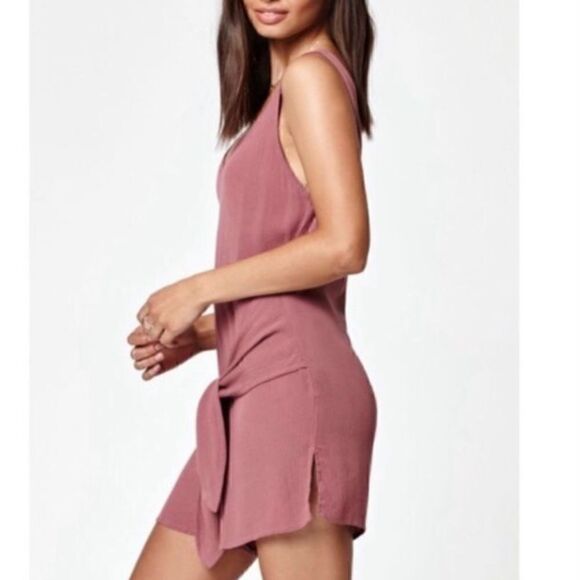Kendall + Kylie, Pink Mauve Shorts Romper, Sleeveless, Shash Style Waist Tie, XS - Picture 2 of 12